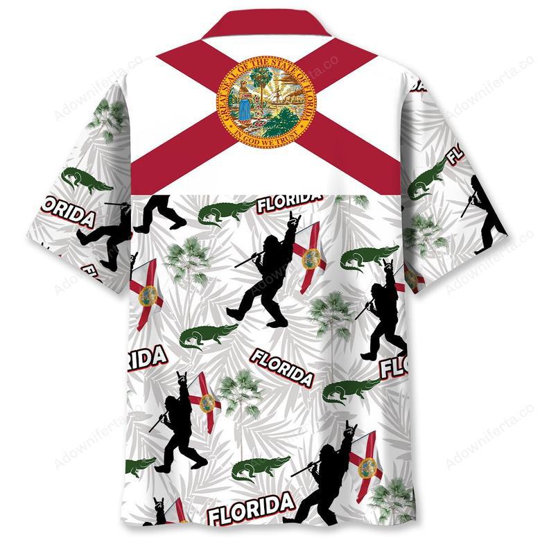 Florida Proud Bigfoot Hawaiian Shirt