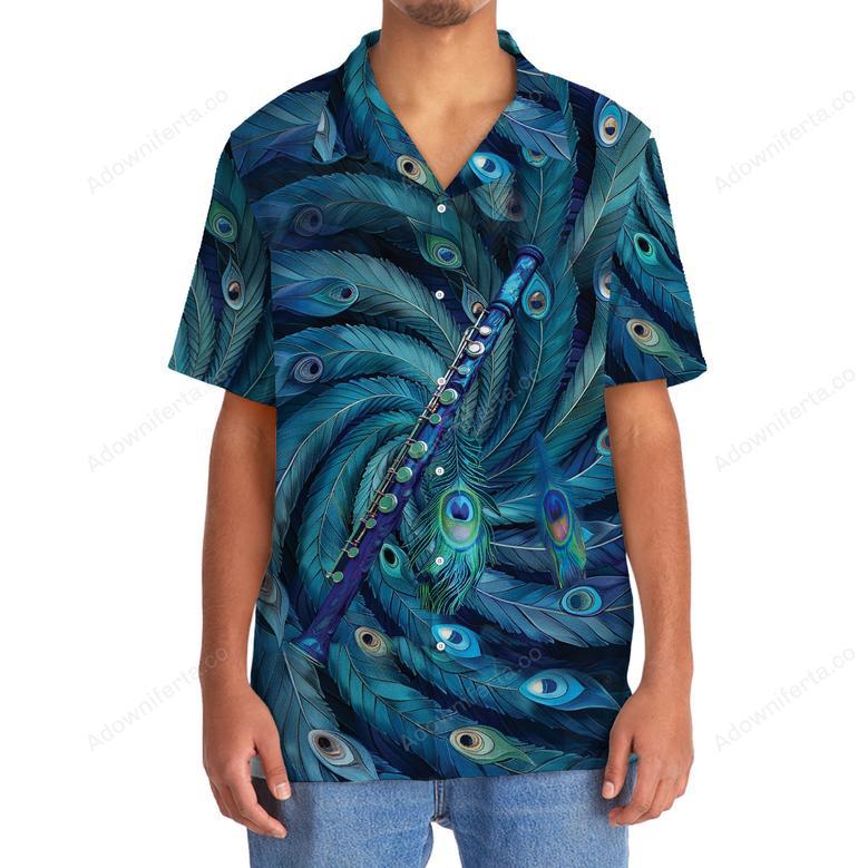 Flute Peacock Hawaiian Shirt