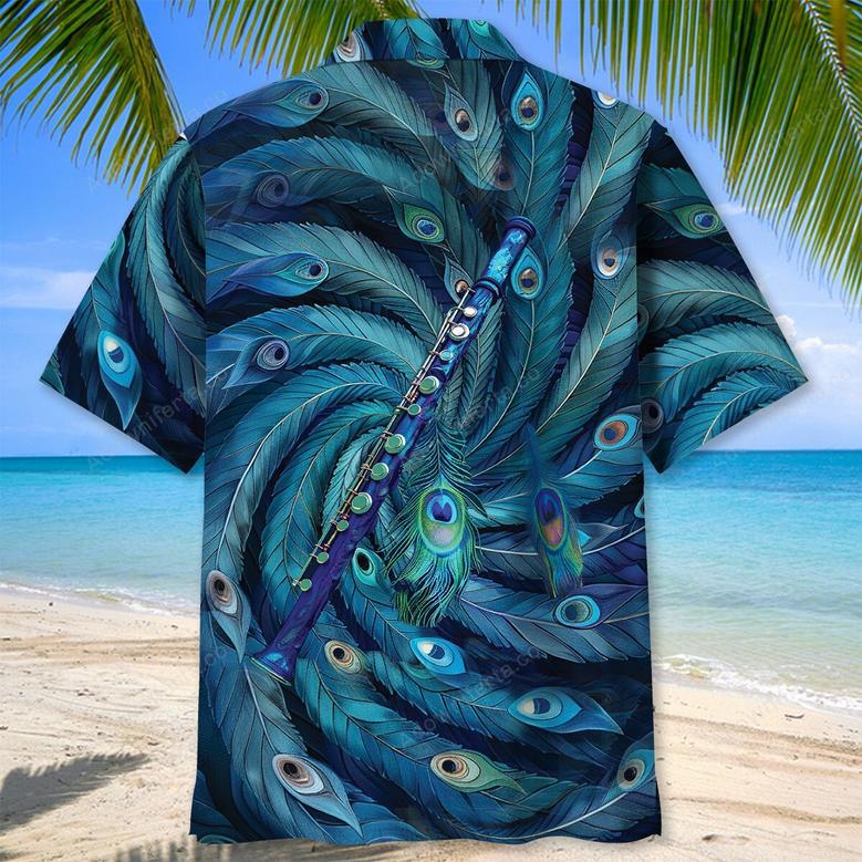 Flute Peacock Hawaiian Shirt