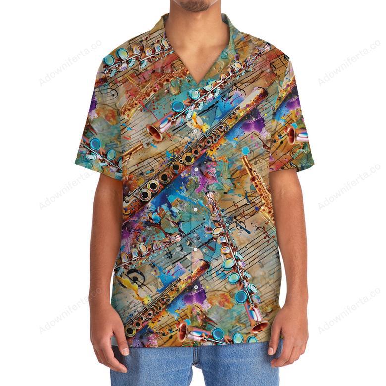 Flute Vintage Art Hawaiian Shirt