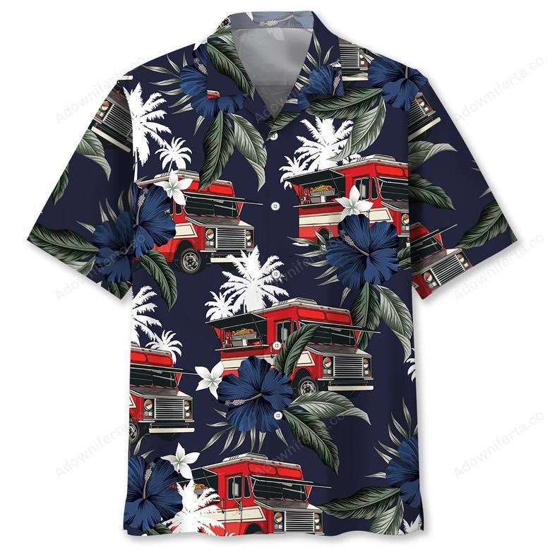 Food Truck Tropical Blue Hawaiian Shirt