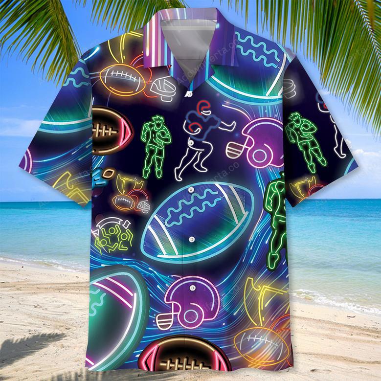 Football Neon Hawaiian Shirt