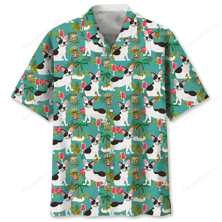 French Bulldog Hawaiian Beach Hawaiian Shirt