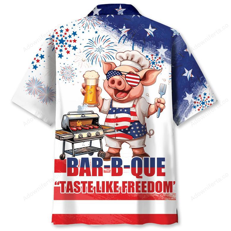 Funny BBQ USA Hawaiian Shirt