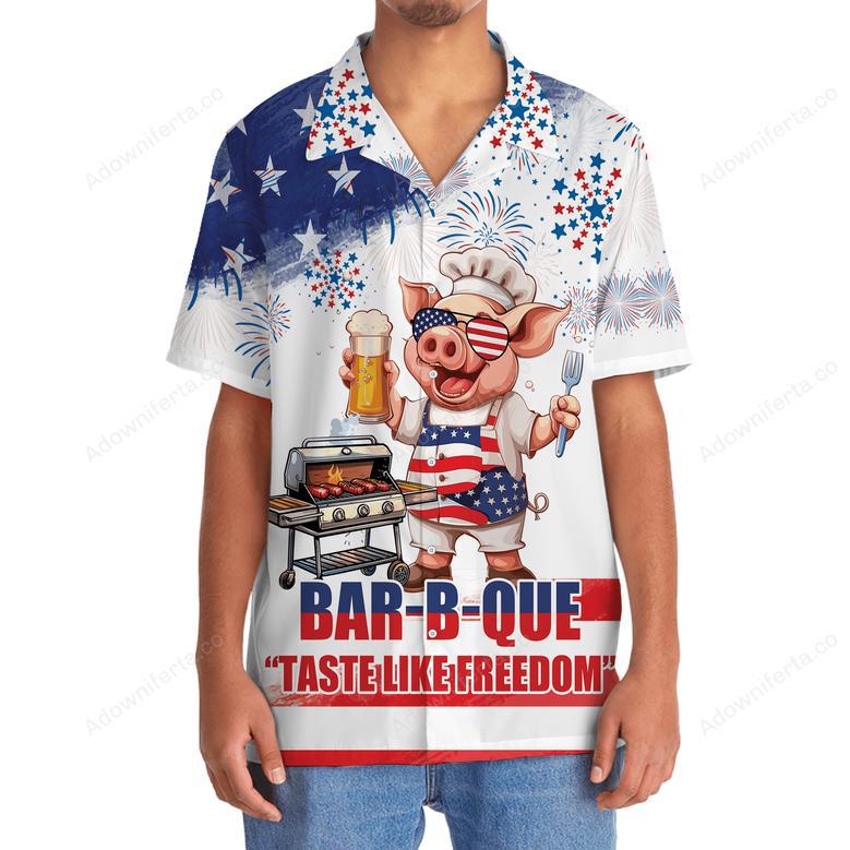 Funny BBQ USA Hawaiian Shirt