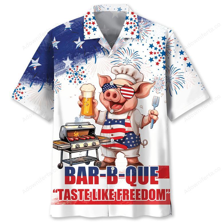 Funny BBQ USA Hawaiian Shirt