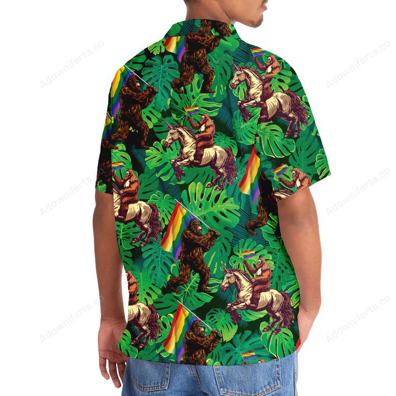 Funny Bigfoot Pride Hawaiian Shirt