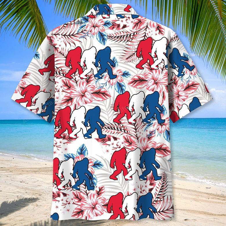 Funny Bigfoot USA Hawaiian Shirt