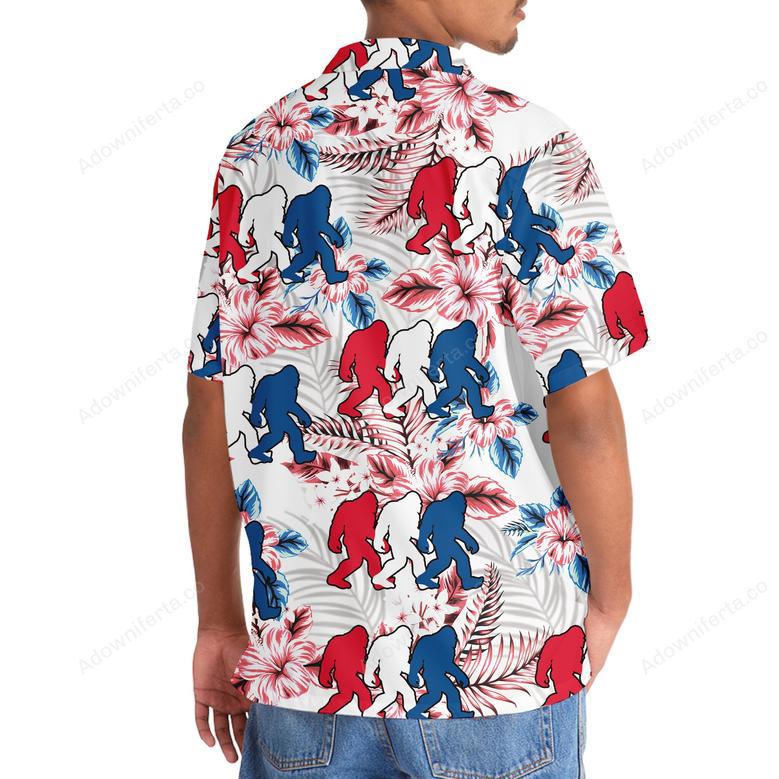 Funny Bigfoot USA Hawaiian Shirt