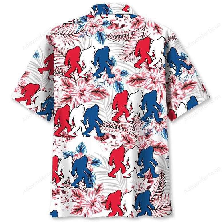 Funny Bigfoot USA Hawaiian Shirt