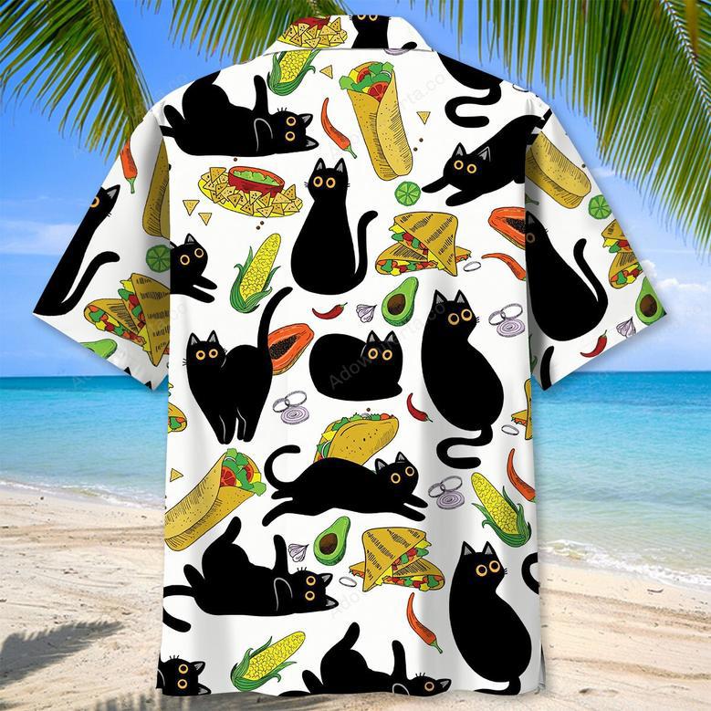 Funny Black Cat Taco Hawaiian Shirt