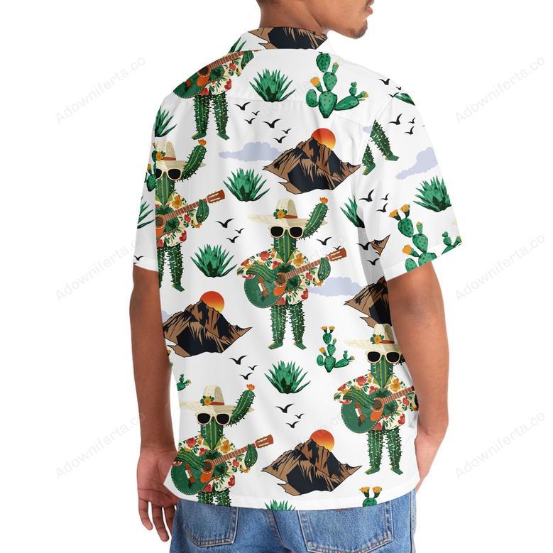 Funny Cactus Guitar Hawaiian Shirt