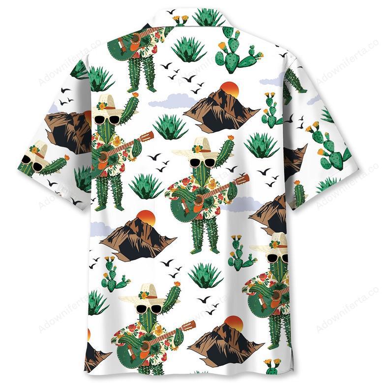 Funny Cactus Guitar Hawaiian Shirt