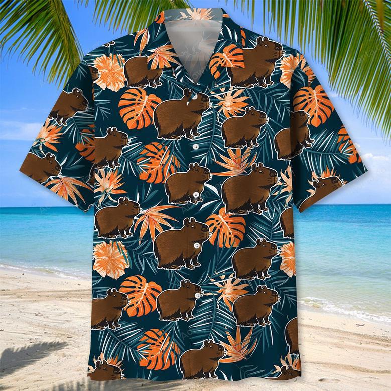 Funny Capybara Tropical Hawaiian Shirt