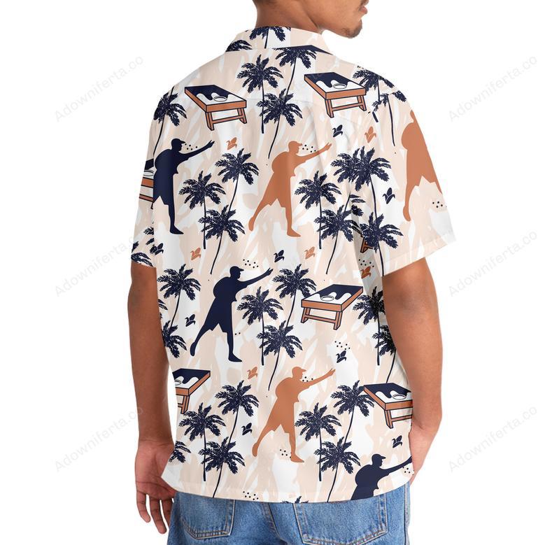 Funny Cornhole Corn Tropical Hawaiian Shirt