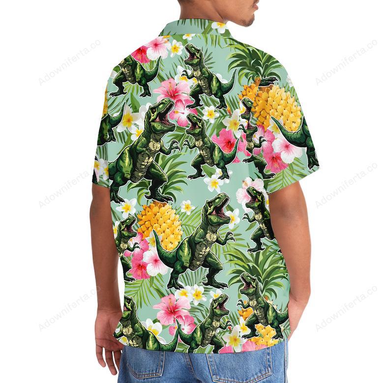 Funny Dinosaur Pineapple Hawaiian Shirt