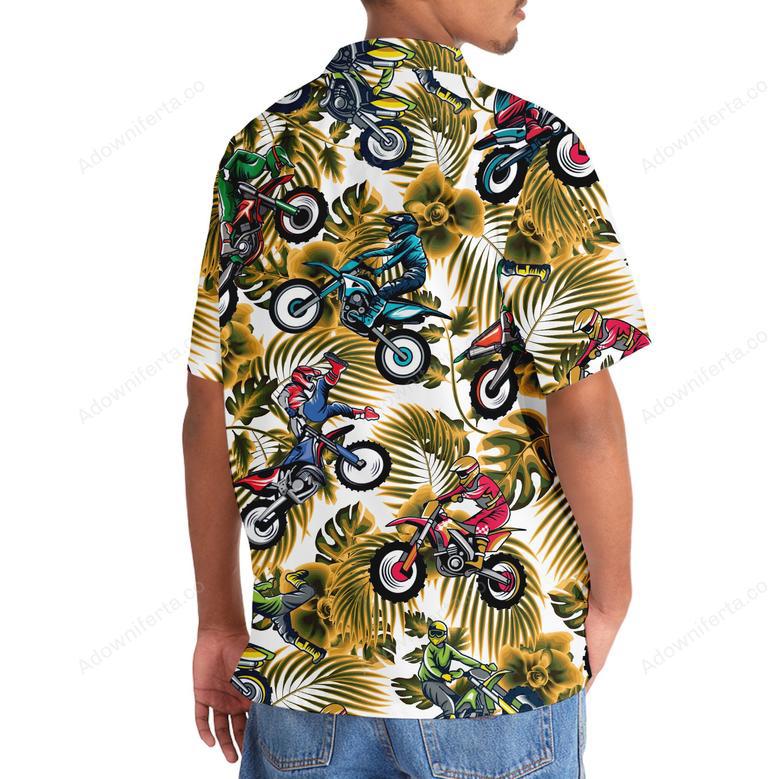 Funny Dirt Bike Racing Yellow Hawaiian Shirt