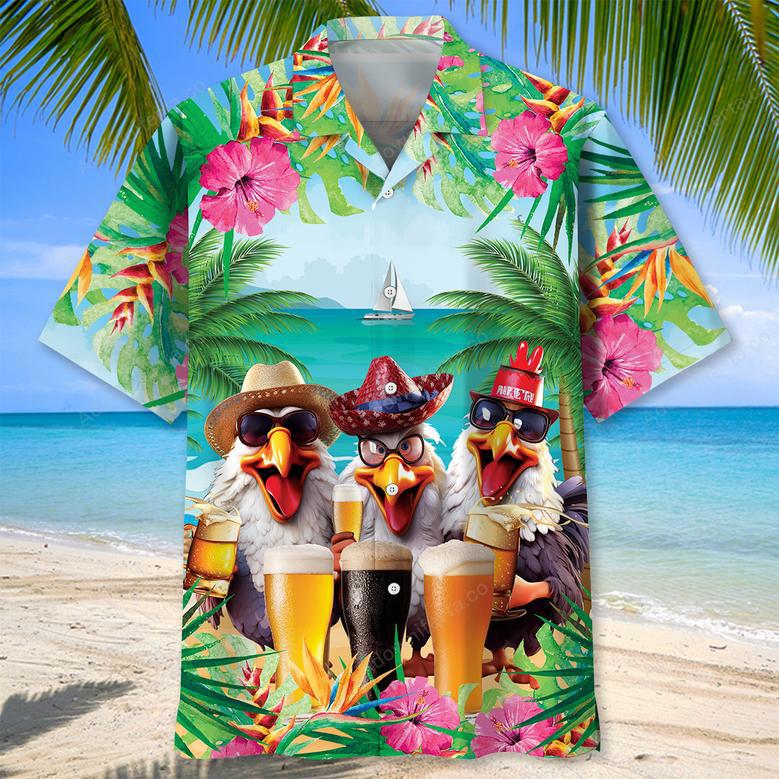 Funny Rooster Hawaiian Shirt