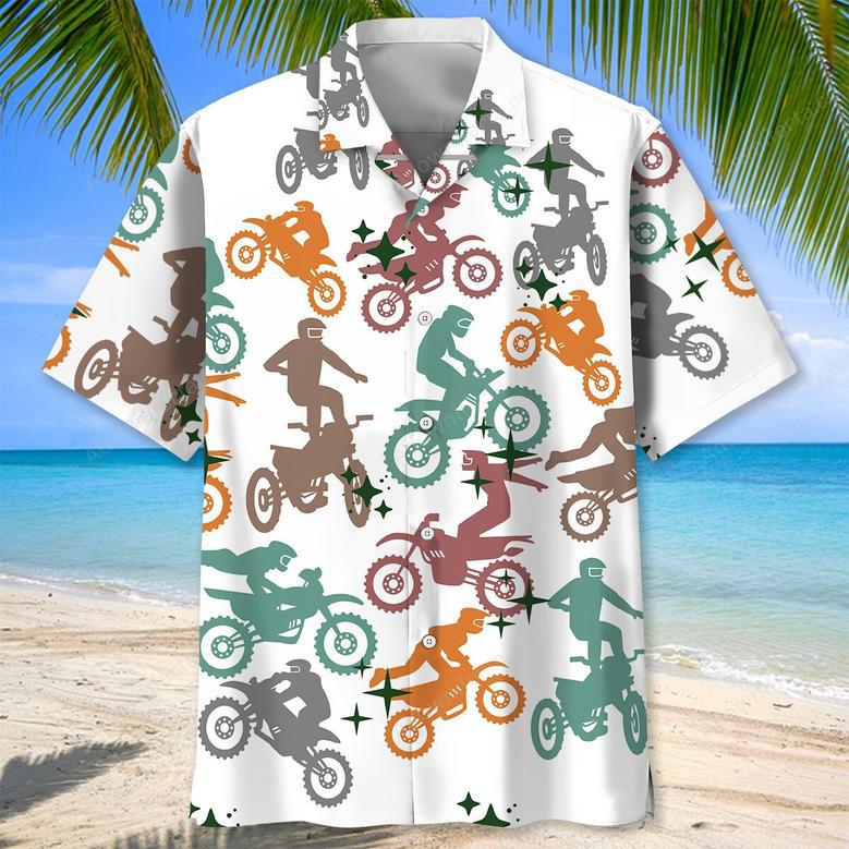 Funny Star Dirt Bike Shirt Hawaiian Shirt