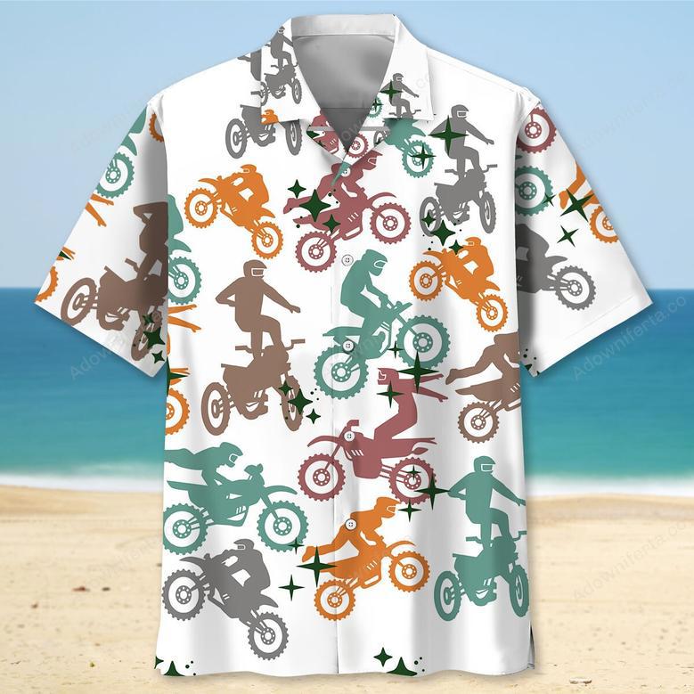 Funny Star Dirt Bike Shirt Hawaiian Shirt