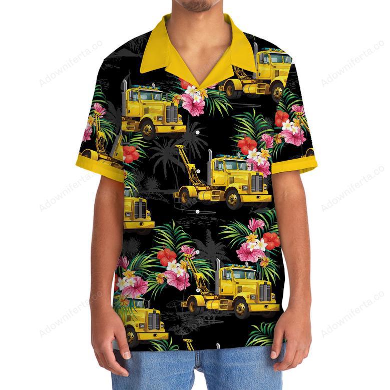 Funny Tow Truck Tropical Hawaiian Shirt