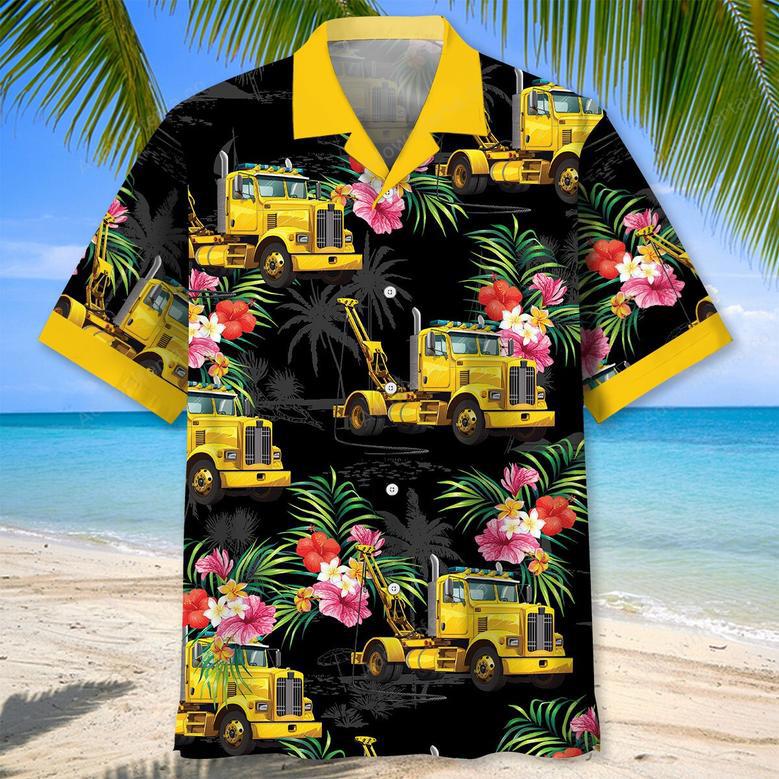 Funny Tow Truck Tropical Hawaiian Shirt