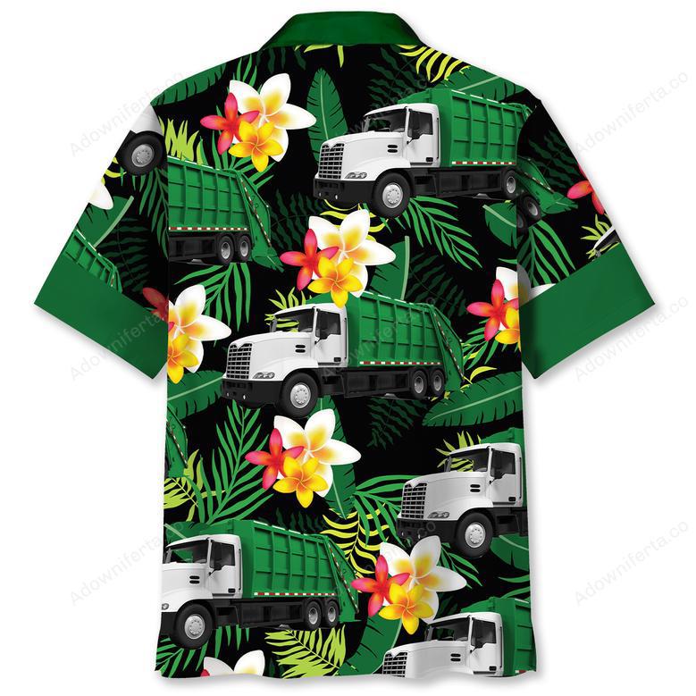 Garbage Truck Tropical Hawaiian Shirt