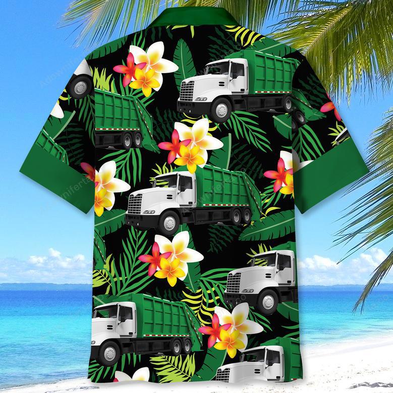 Garbage Truck Tropical Hawaiian Shirt