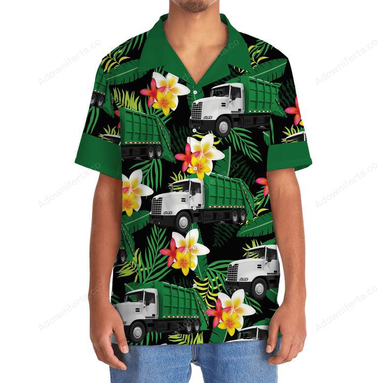 Garbage Truck Tropical Hawaiian Shirt