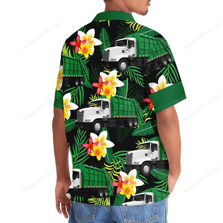 Garbage Truck Tropical Hawaiian Shirt