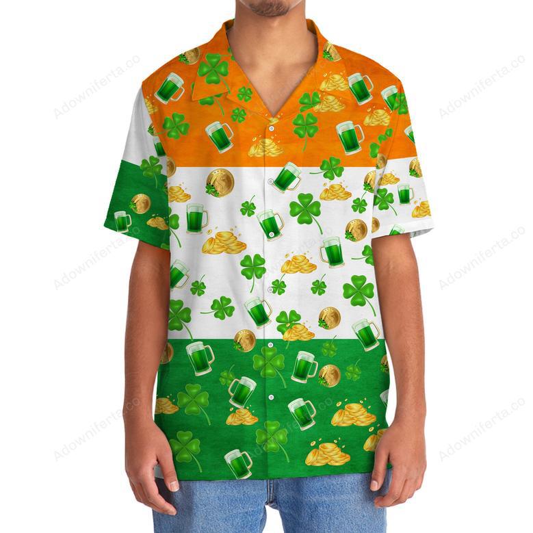 Gold Beer Irish St.Patrick Day Hawaiian Shirt