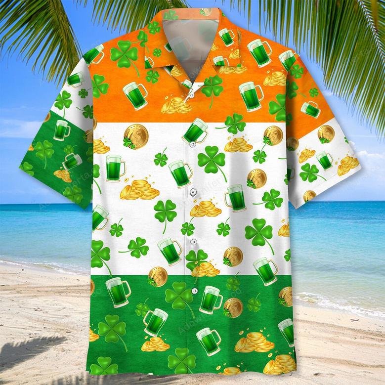 Gold Beer Irish St.Patrick Day Hawaiian Shirt