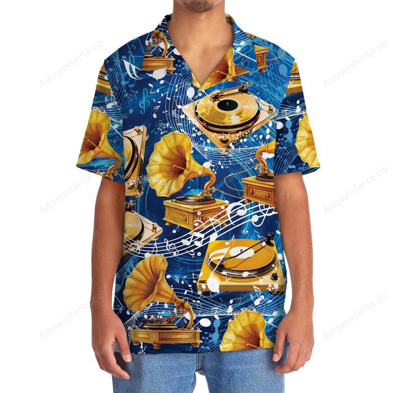 Gold Vinyl Record Hawaiian Shirt