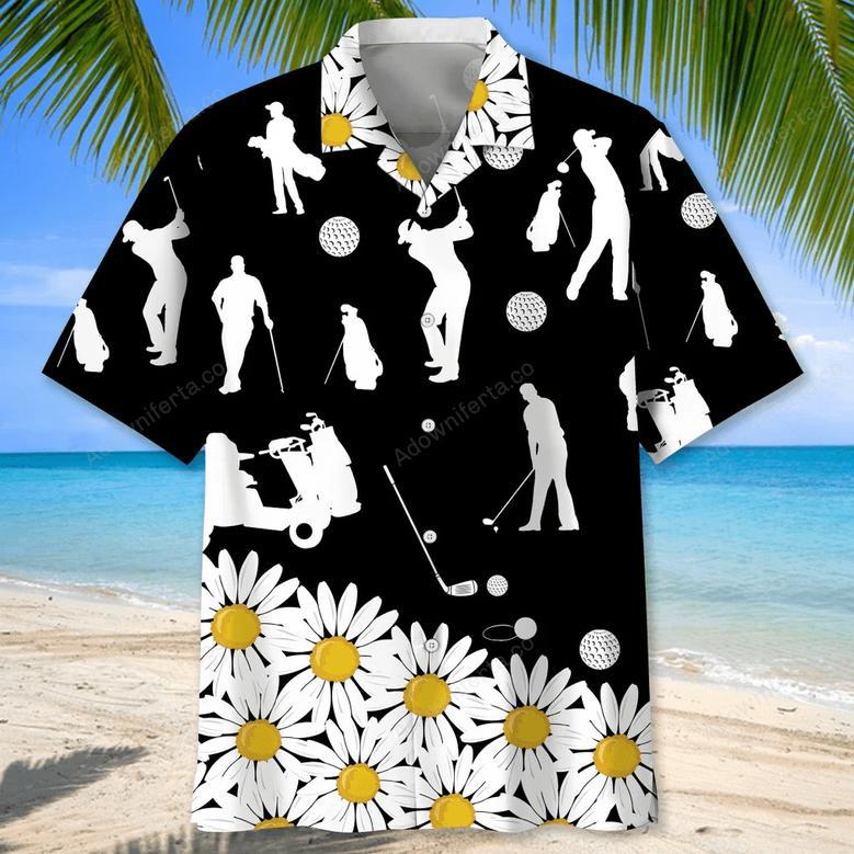 Golf Daisy Flower Hawaiian Shirt