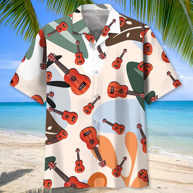 Graphic Summer Ukulele Hawaiian Shirt