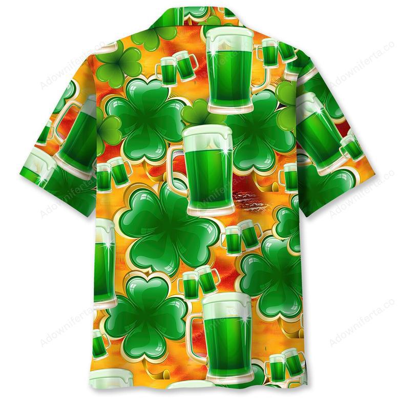 Green Beer Irish St.Patrick Day Hawaiian Shirt