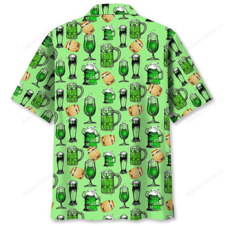 Green Beer St.Patrick Day Hawaiian Shirt