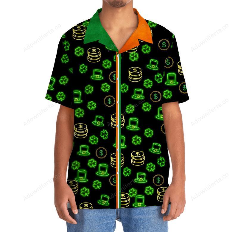 Green Neon Irish St.Patrick Day Hawaiian Shirt