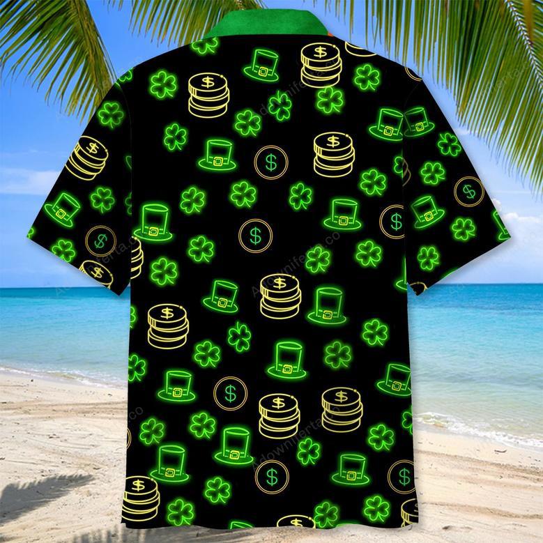 Green Neon Irish St.Patrick Day Hawaiian Shirt