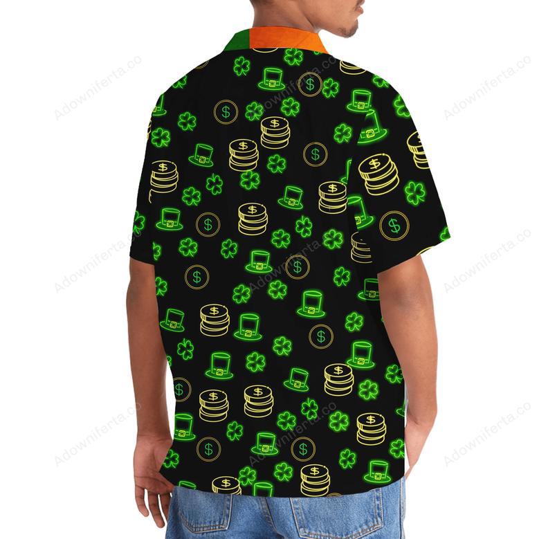 Green Neon Irish St.Patrick Day Hawaiian Shirt