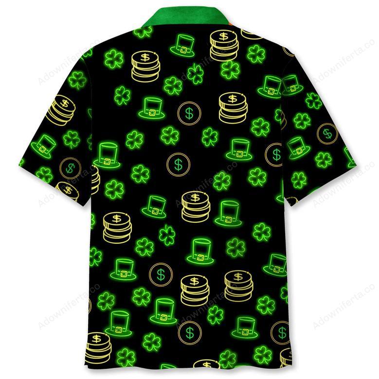 Green Neon Irish St.Patrick Day Hawaiian Shirt