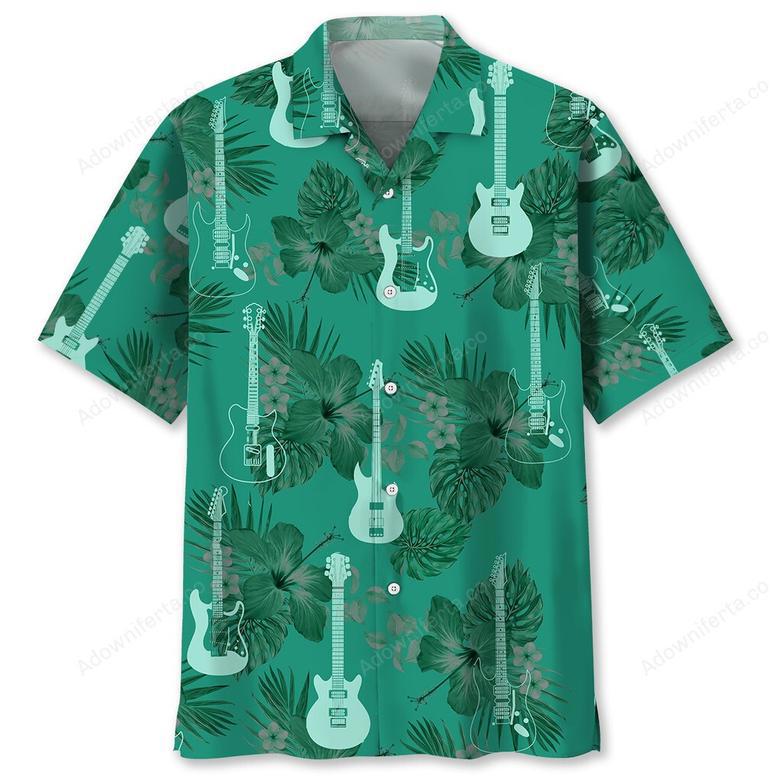 Guitar Kelly Green Hawaiian Shirt