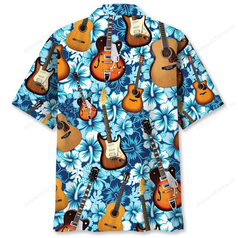 Guitar Tropical Hawaiian Shirt