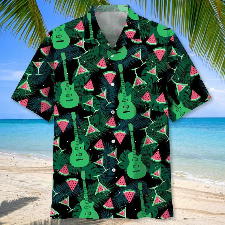 Guitar Watermelon Hawaiian Shirt