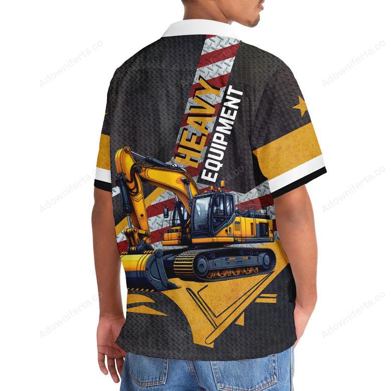 Heavy Equipment Excavator Hawaiian Shirt