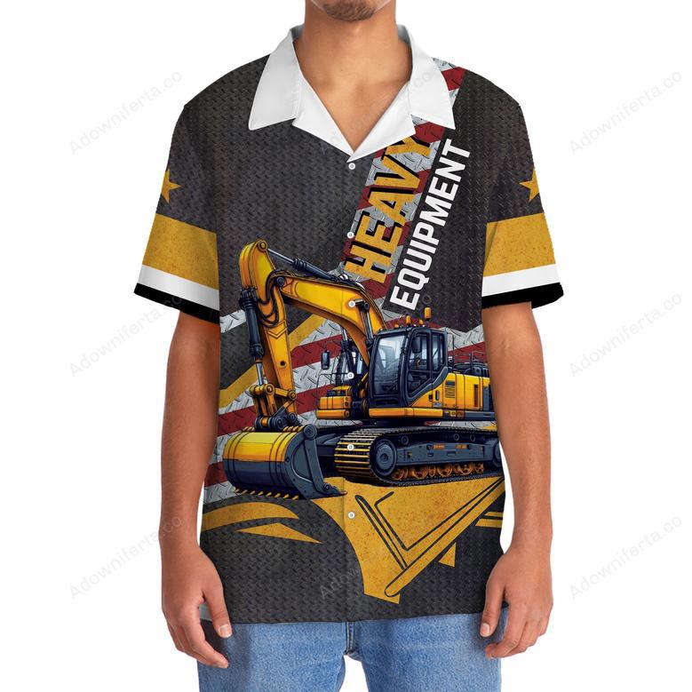 Heavy Equipment Excavator Hawaiian Shirt