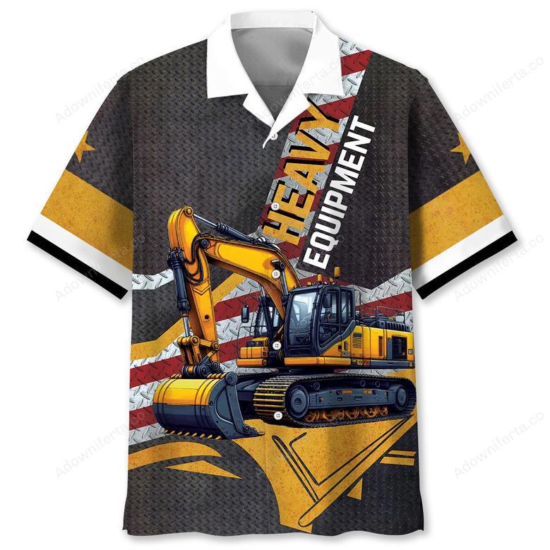 Heavy Equipment Excavator Hawaiian Shirt