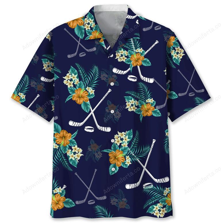 Hockey Hawaiian Tropical Hawaiian Shirt