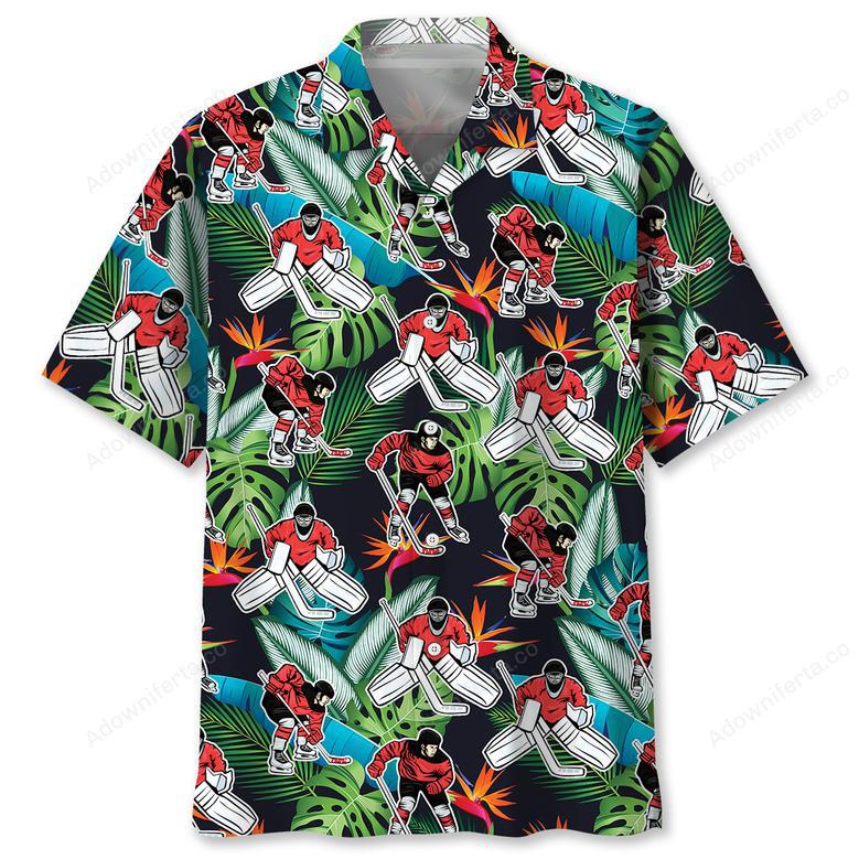 Hockey Tropical Hawaiian Shirt