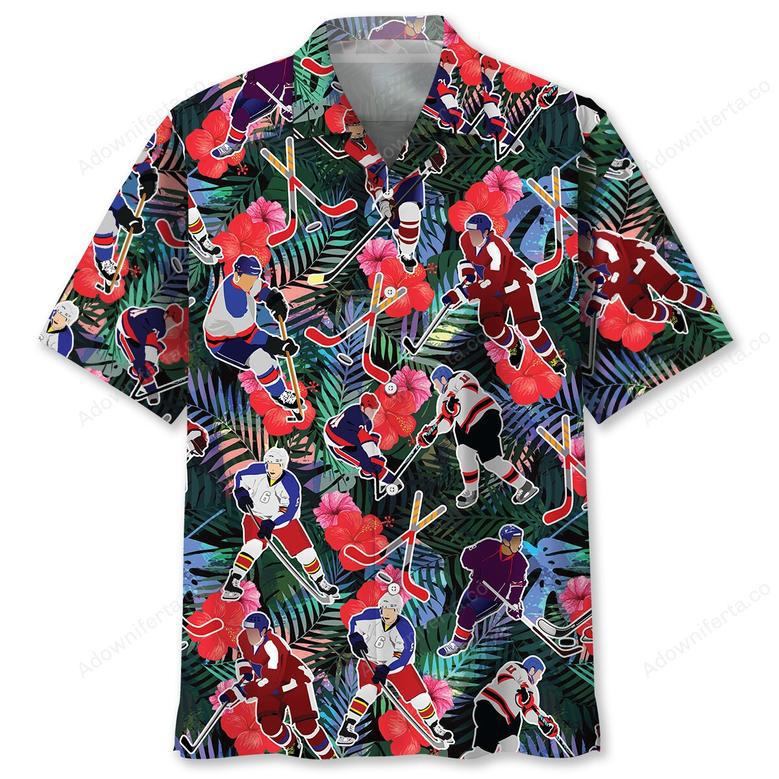 Hockey Tropical Hawaiian Shirt